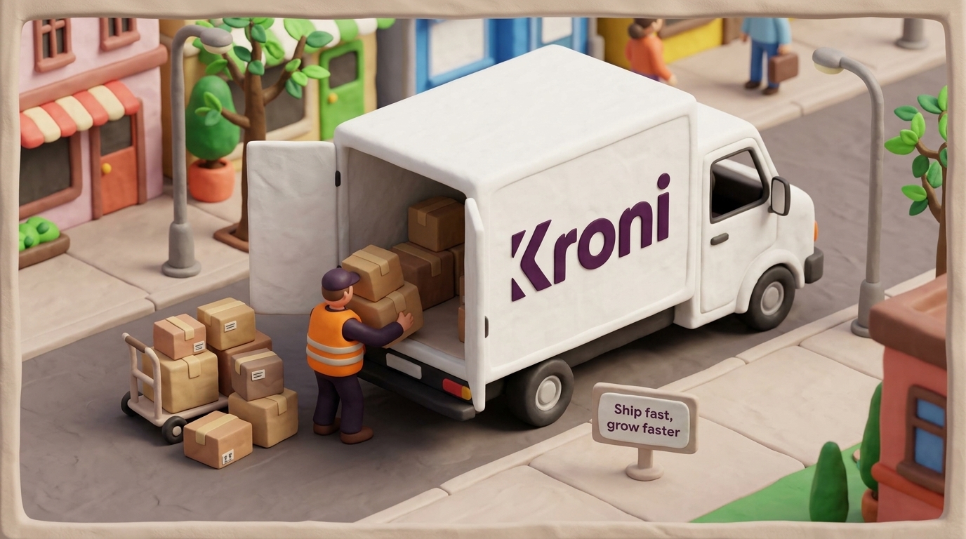 Repartidor cargando un paquete para entrega el mismo día